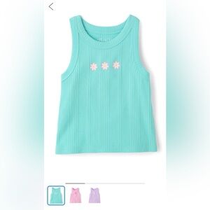 Girls Ribbed Graphic Tank Size Small (5/6)